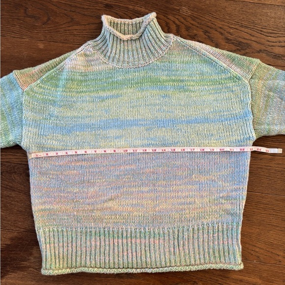 Anthropologie 525 America Space-Dye Mock-Neck Pastel Multicoloured Sweater - Picture 9 of 10